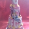 4 Tier Princess Cake £150.00 Flowers, Blossom Trees & love hearts 